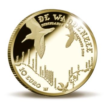 Waddenzee 10 euro 2016 herdenkingsmunt goud proof